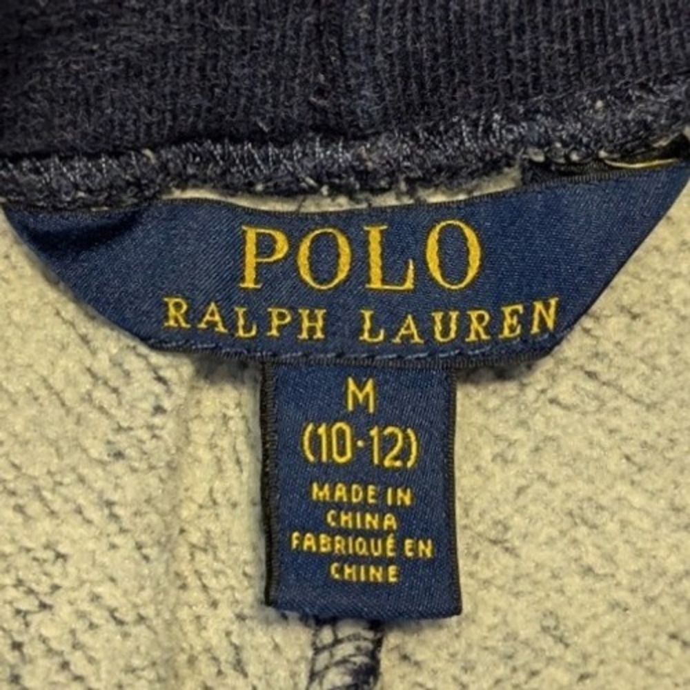 Polo Ralph Lauren Boys Size M 10-12 Terry Drawstring Sweat Shorts Blue Red Pony - Picture 5 of 16